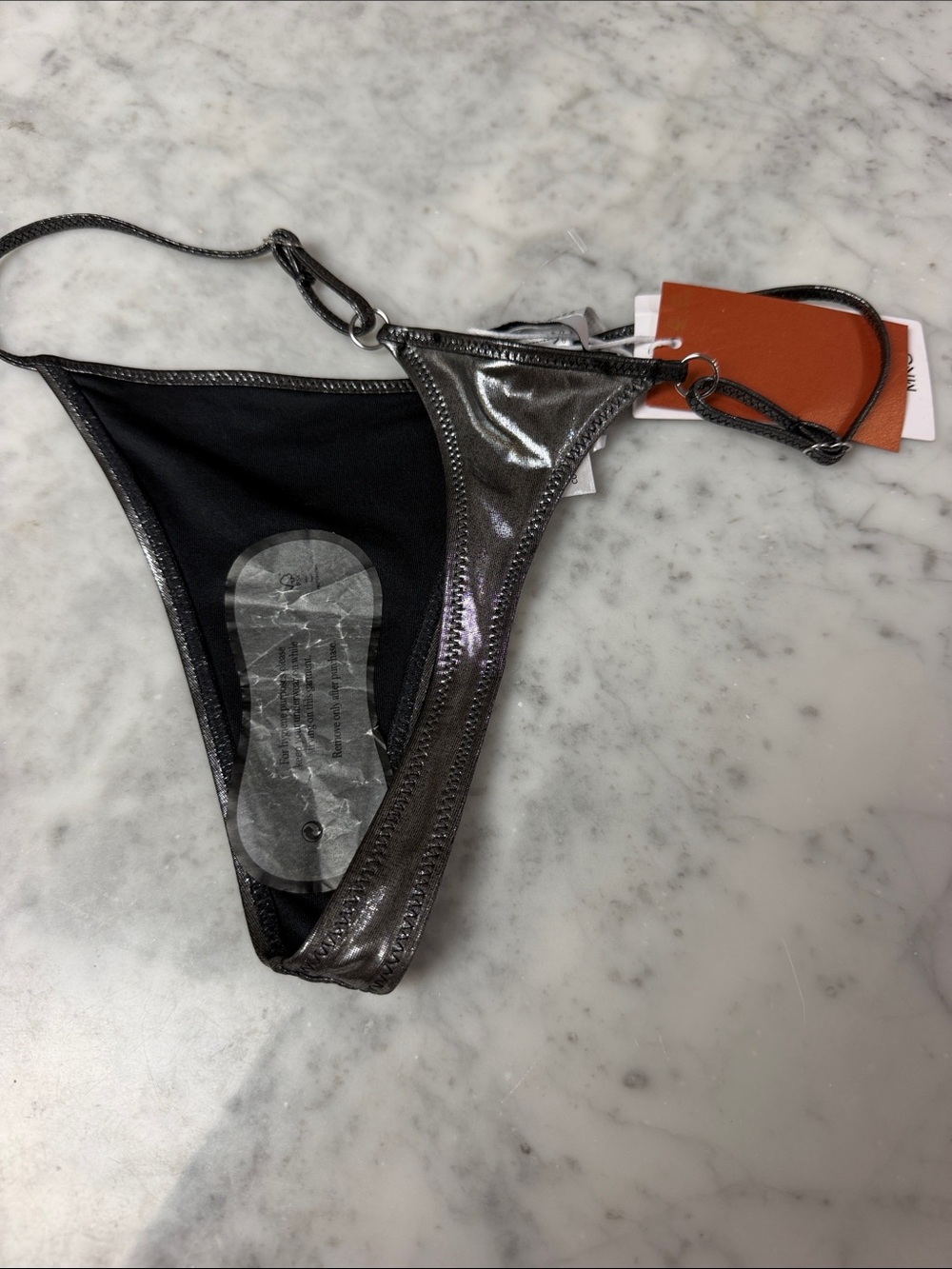 Ming Metallic Bikini Bottom thong - Picture 2 of 2